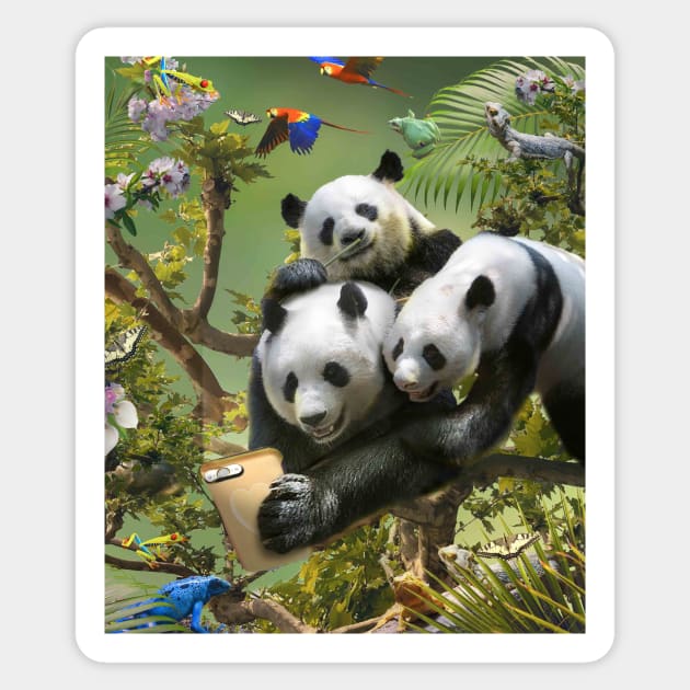 Panda Selfie Sticker by Random Galaxy